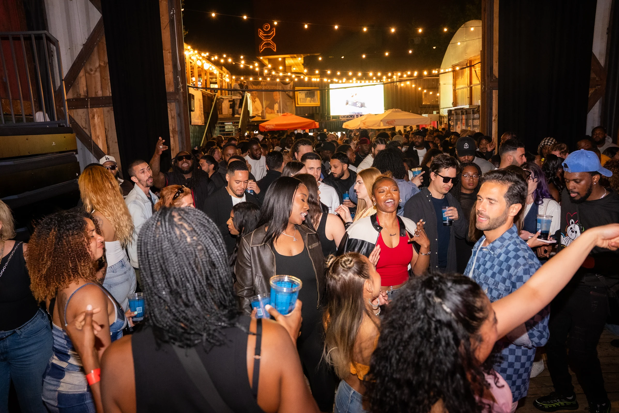 Crowd dancing at a Casita Caribbean and Latin event